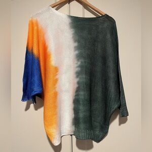 Luisa Ricci Dolman Sleeve Sheer Knit Sweater